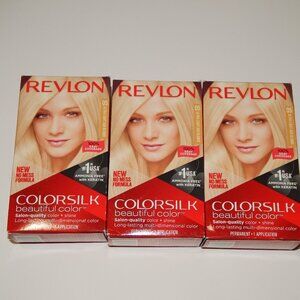 3 Revlon Colorsilk 05 Ultra Light Ash Blonde Hair Dye Color